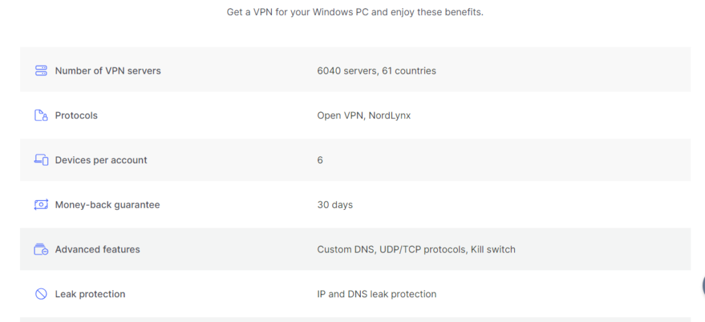 nord vpn for window 11